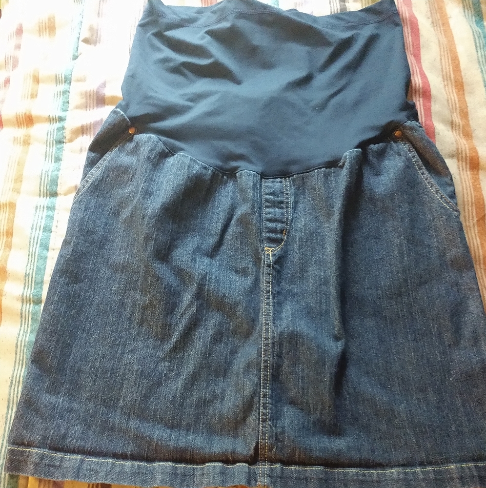 Liz Lange maternity jean skirt -FP0157